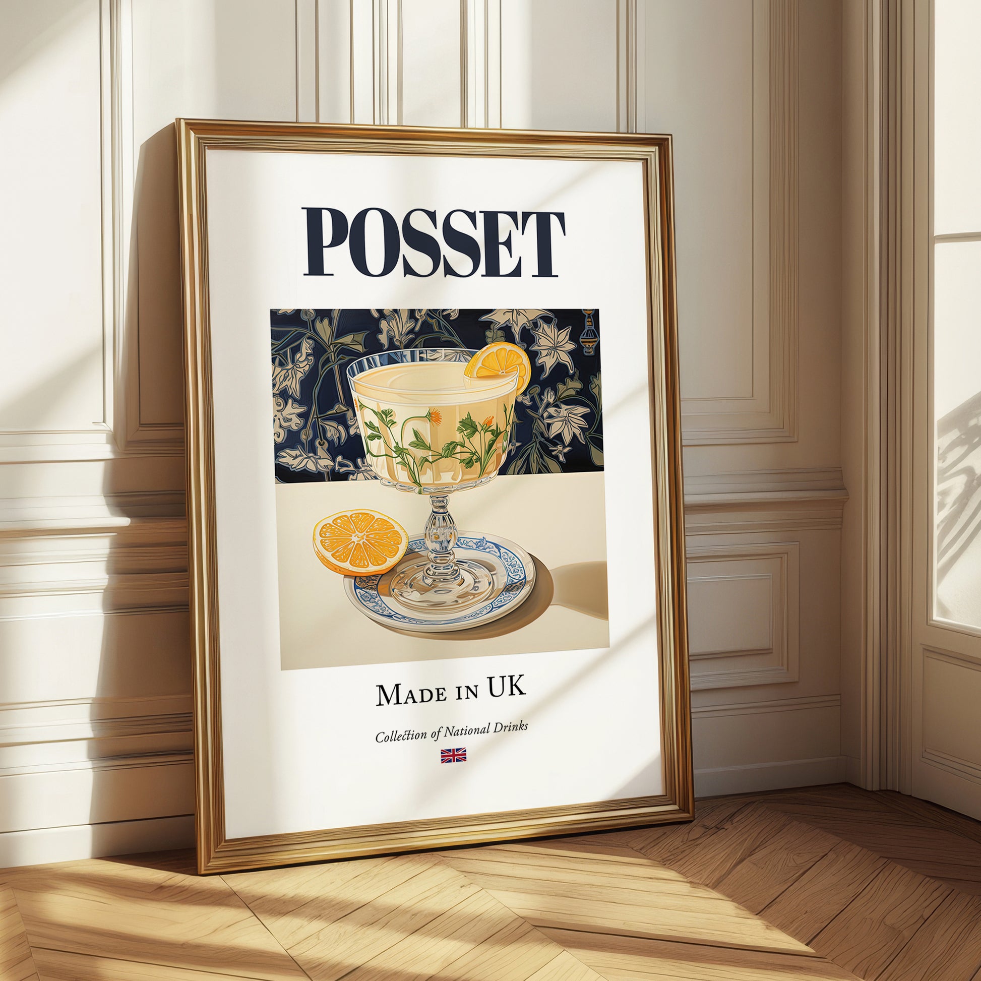 Posset – English Dessert Dish, Bistro Illustration
