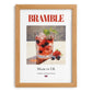 Bramble – English Cocktail Drink, Speakeasy Wall Art, set in oak frame