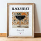 Black Velvet – English Cocktail Drink, Cocktail Lounge Wall Decor, in wooden frame leaning on the floor