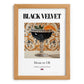 Black Velvet – English Cocktail Drink, Cocktail Lounge Wall Decor, set in oak frame