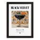 Black Velvet – English Cocktail Drink, Cocktail Lounge Wall Decor, in sleek black frame
