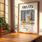 Orxata – Spanish Beverage Drink, Cocktail Lounge Poster, no-text version framed in wood