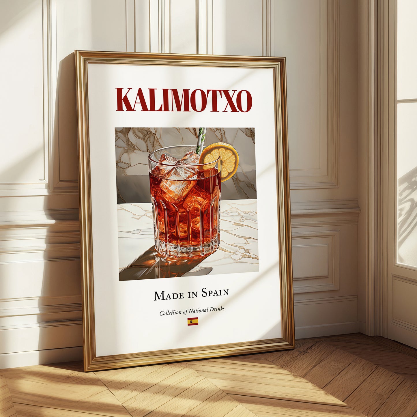 Kalimotxo – Spanish Cocktail Drink, Speakeasy Illustration