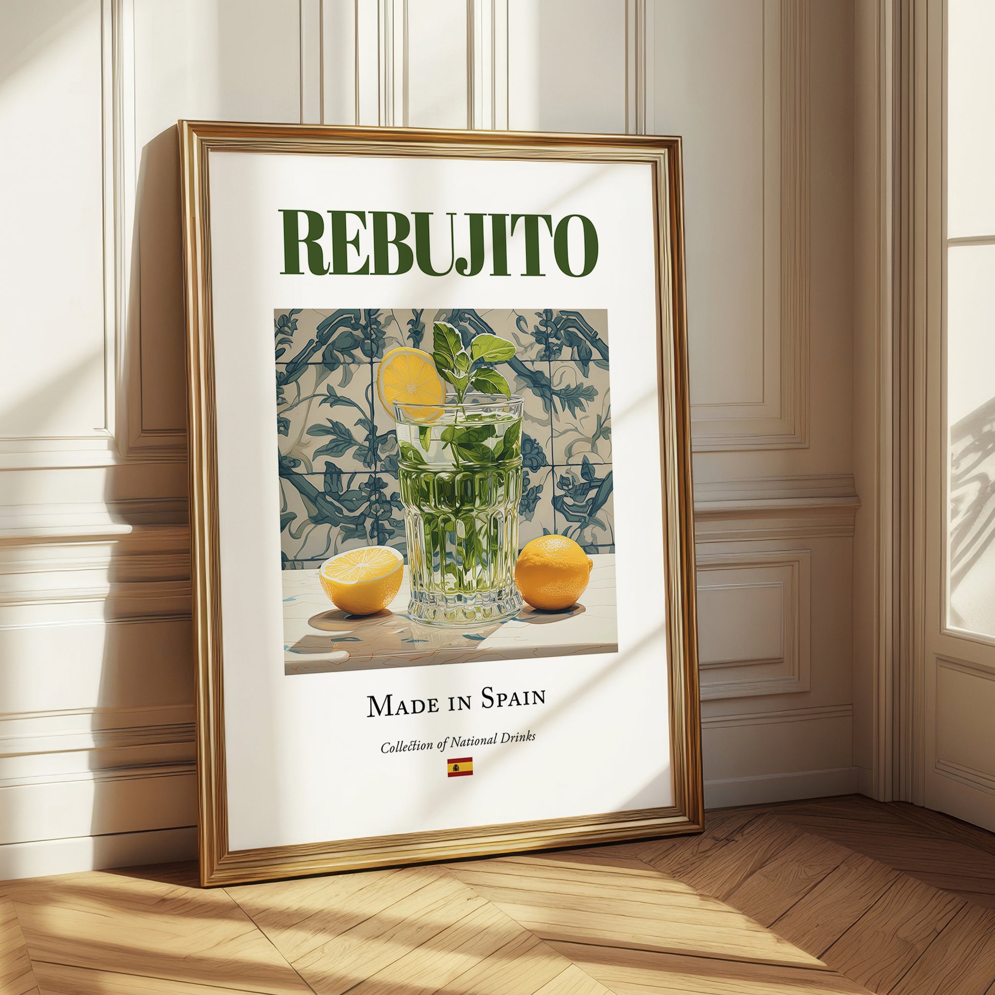 Rebujito – Spanish Cocktail Drink, Beach Bar Painting
