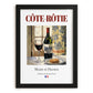 Côte-Rôtie – French Red Wine, Enoteca Wall Art, in sleek black frame