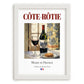Côte-Rôtie – French Red Wine, Enoteca Wall Art, placed in minimal white frame