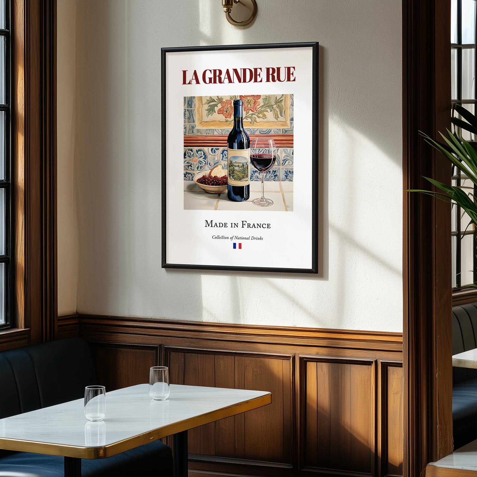 La Grande Rue – French Red Wine, Vinoteca Print, clean layout with no caption
