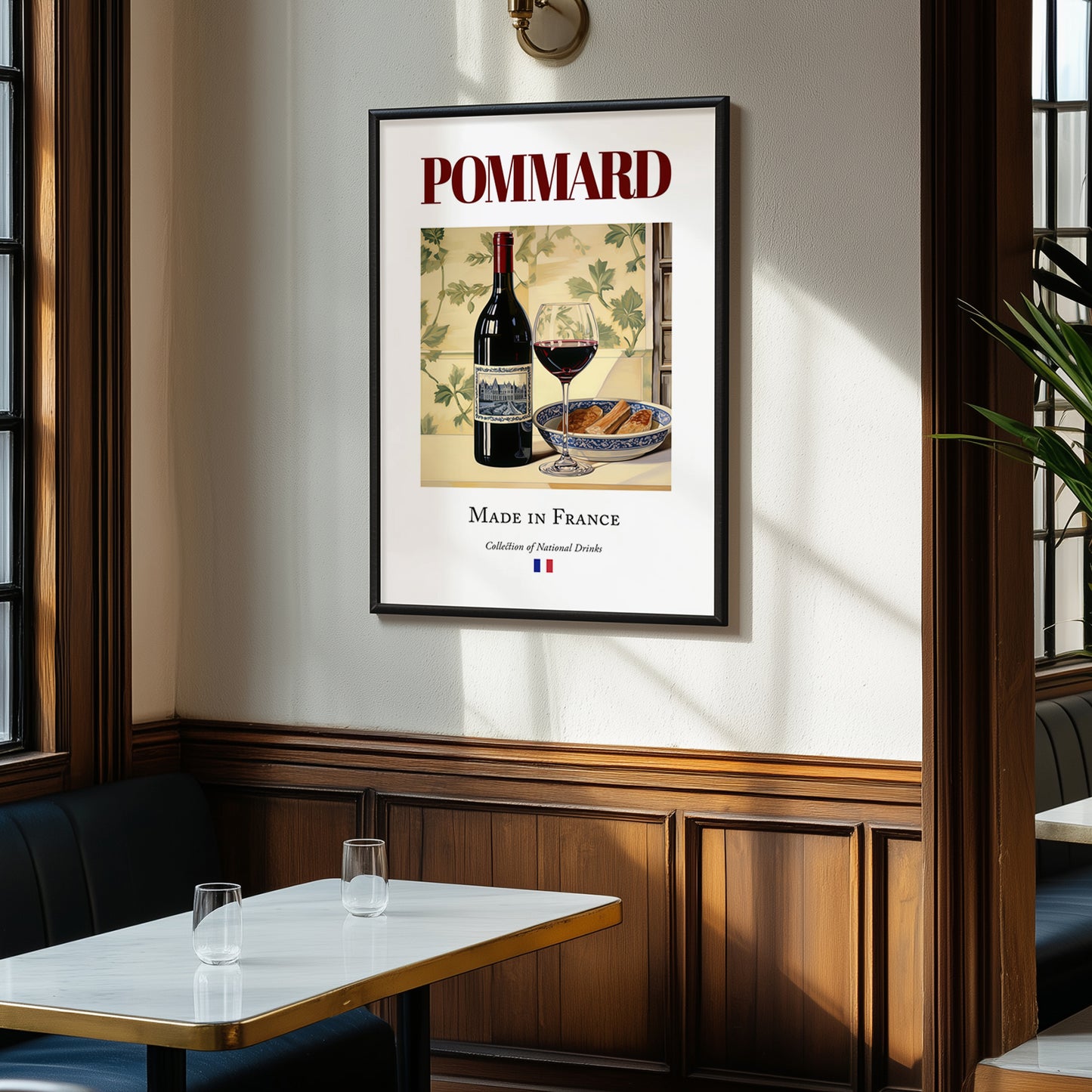 Pommard – French Red Wine, Vinoteca Poster, clean layout with no caption
