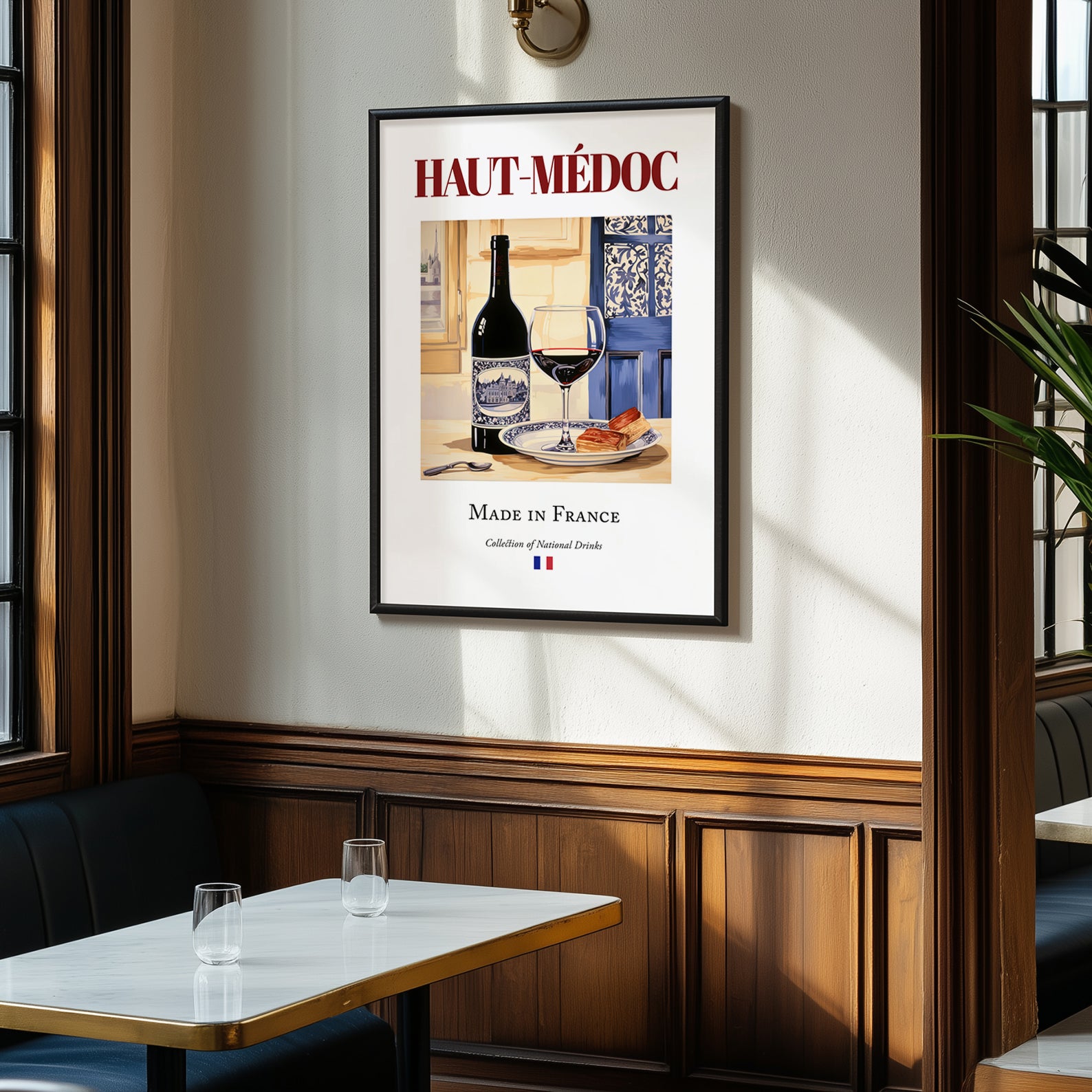 Haut-Médoc – French Red Wine, Enoteca Painting, clean layout with no caption