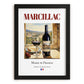 Marcillac – French Red Wine, Vinoteca Wall Decor, in sleek black frame