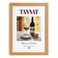 Tannat – French Red Wine, Vinoteca Illustration, set in oak frame
