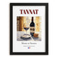 Tannat – French Red Wine, Vinoteca Illustration, in sleek black frame