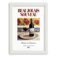 Beaujolais Nouveau – French Red Wine, Tasting Room Print, placed in minimal white frame