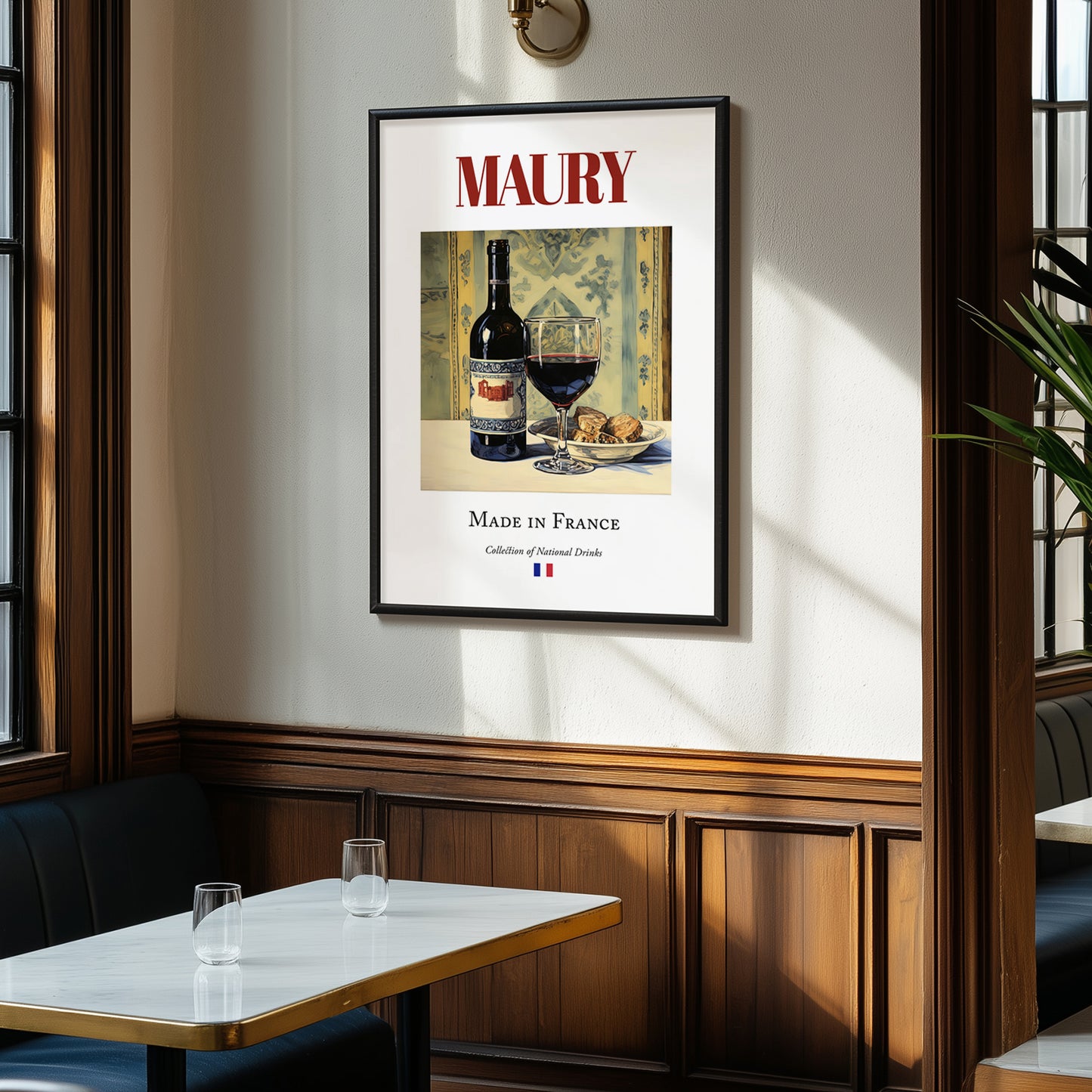 Maury – French Dessert Wine, Wine Bar Print, clean layout with no caption
