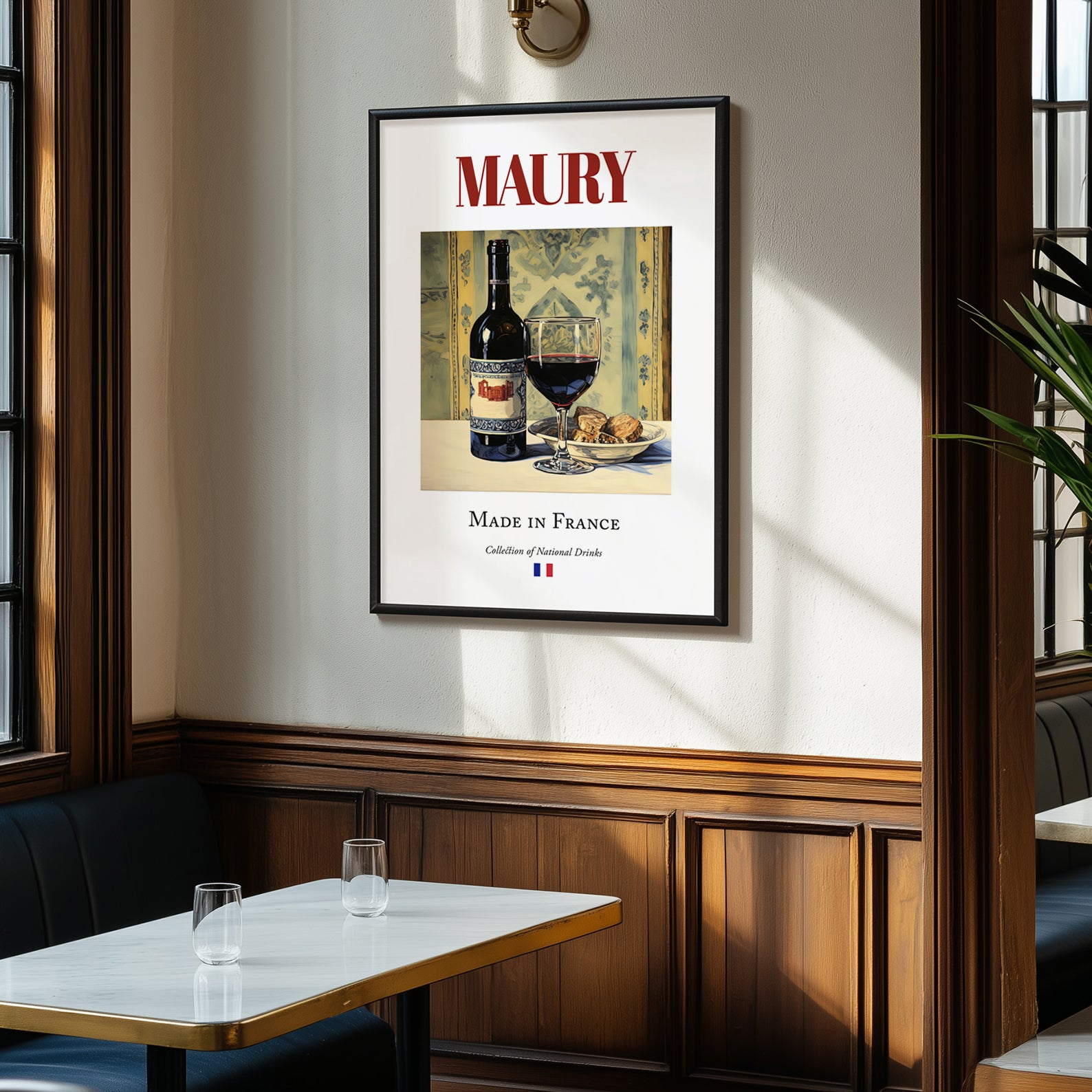 Maury – French Dessert Wine, Wine Bar Print, clean layout with no caption