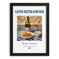 Gewurztraminer – French White Wine, Wine Bar Wall Art, in sleek black frame