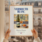 Vermouth blanc – French Liqueur Drink, Hotel Lobby Poster, styled in a charming Paris street view