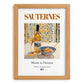 Sauternes – French Dessert Wine, Enoteca Still Life, set in oak frame