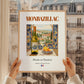 Monbazillac – French Dessert Wine, Wine Bar Wall Art, styled in a charming Paris street view