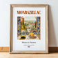 Monbazillac – French Dessert Wine, Wine Bar Wall Art, in wooden frame leaning on the floor
