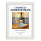 Chassagne-Montrachet blanc – French White Wine, Vinoteca Poster, placed in minimal white frame