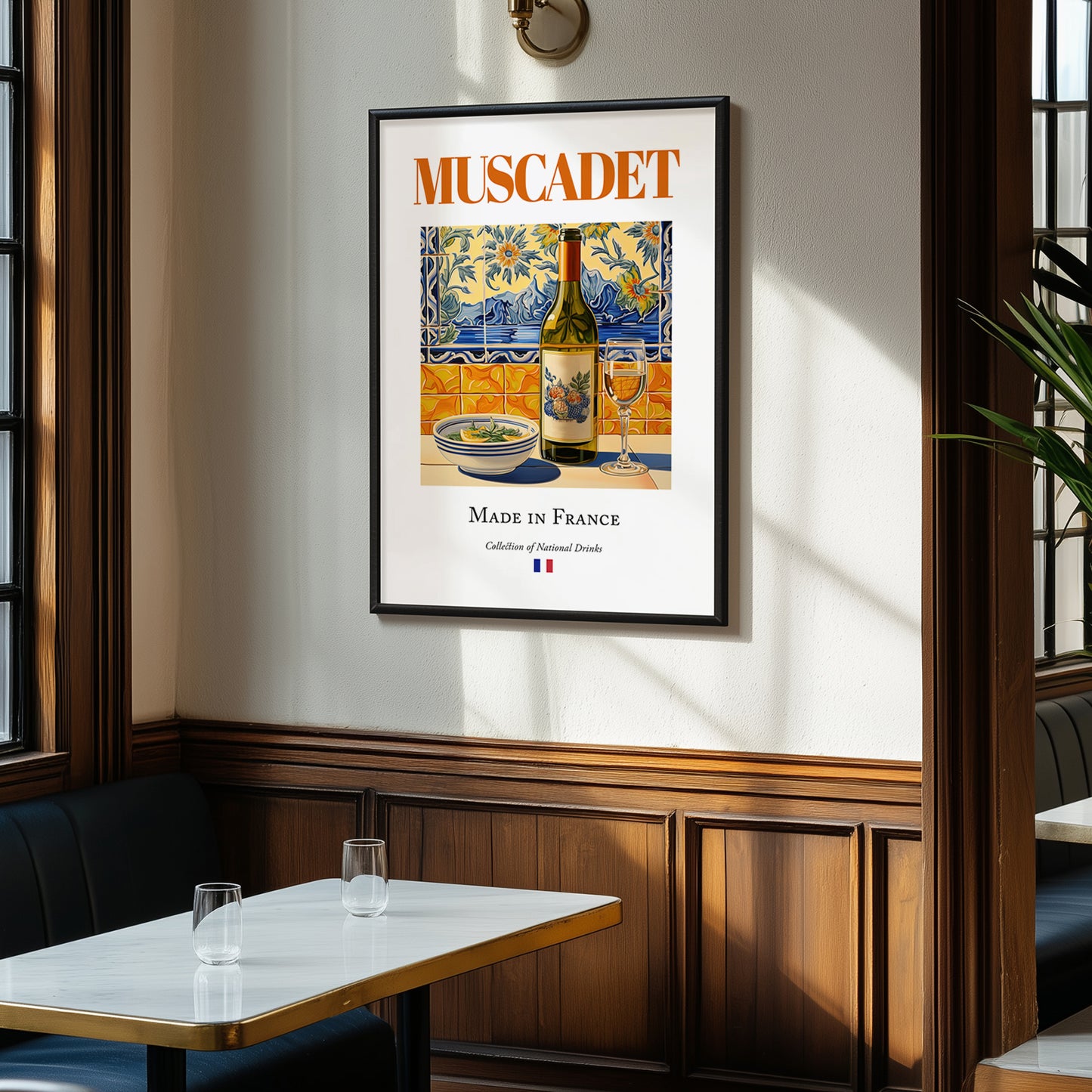 Muscadet – French White Wine, Vinoteca Print, clean layout with no caption