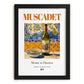Muscadet – French White Wine, Vinoteca Print, in sleek black frame