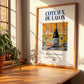 Coteaux du Layon – French Dessert Wine, Bodega Poster, no-text version framed in wood