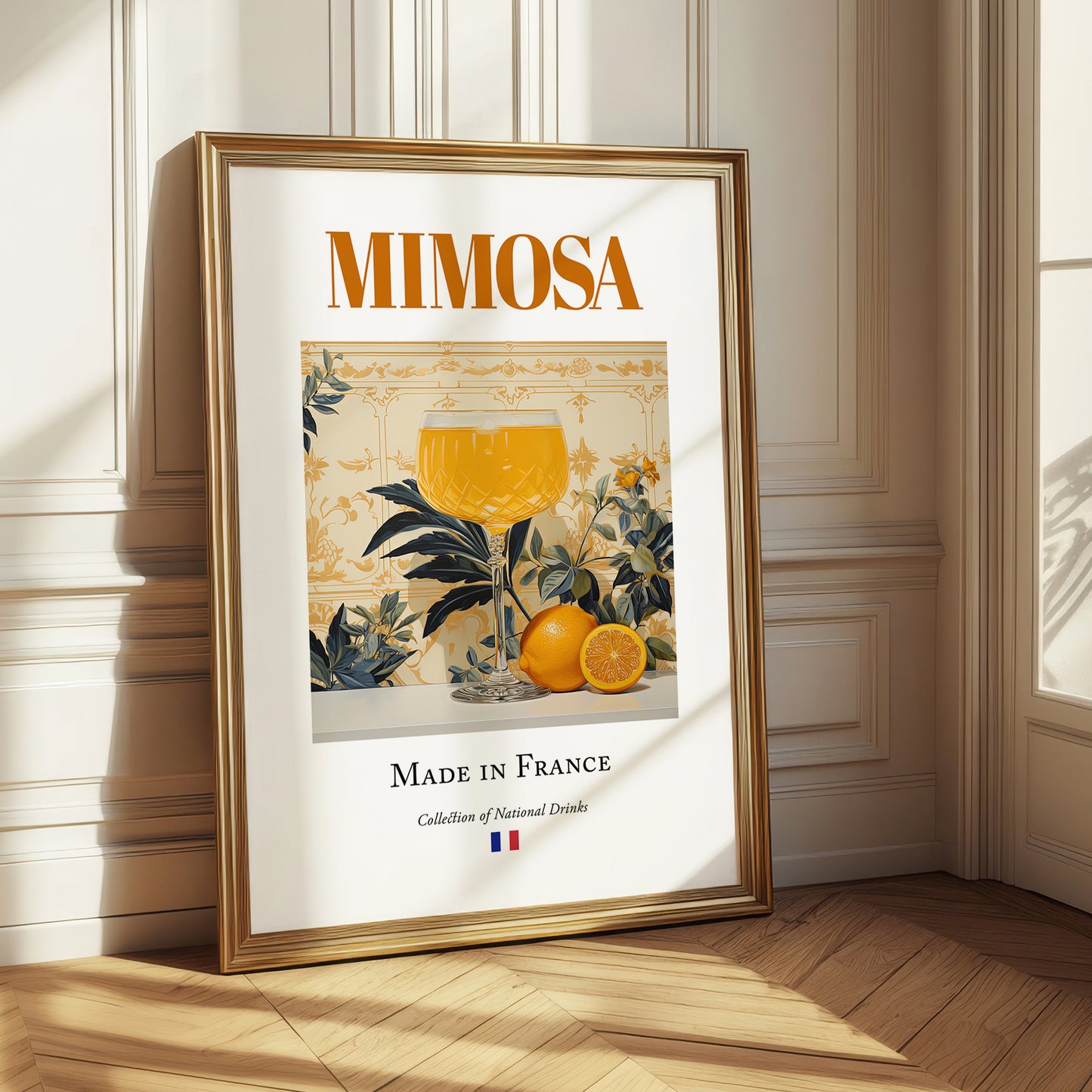 Mimosa – French Cocktail Drink, Beach Bar Art