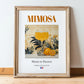 Mimosa – French Cocktail Drink, Beach Bar Art, in wooden frame leaning on the floor