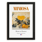 Mimosa – French Cocktail Drink, Beach Bar Art, in sleek black frame