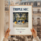 Triple sec – French Liqueur Drink, Speakeasy Poster, styled in a charming Paris street view