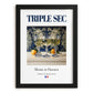 Triple sec – French Liqueur Drink, Speakeasy Poster, in sleek black frame