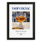 VSOP Cognac – French Spirit Drink, Speakeasy Wall Art, in sleek black frame