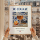 XO Cognac – French Spirit Drink, Beach Bar Poster, styled in a charming Paris street view