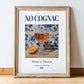 XO Cognac – French Spirit Drink, Beach Bar Poster, in wooden frame leaning on the floor