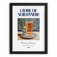 Cidre de Normandie – French Cider Cider, Cidreria Print, in sleek black frame