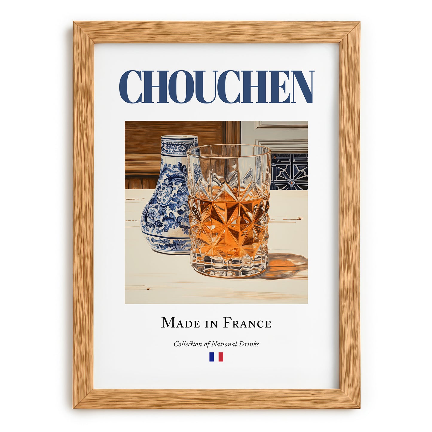 Chouchen – French Beverage Drink, Cocktail Lounge Poster, set in oak frame