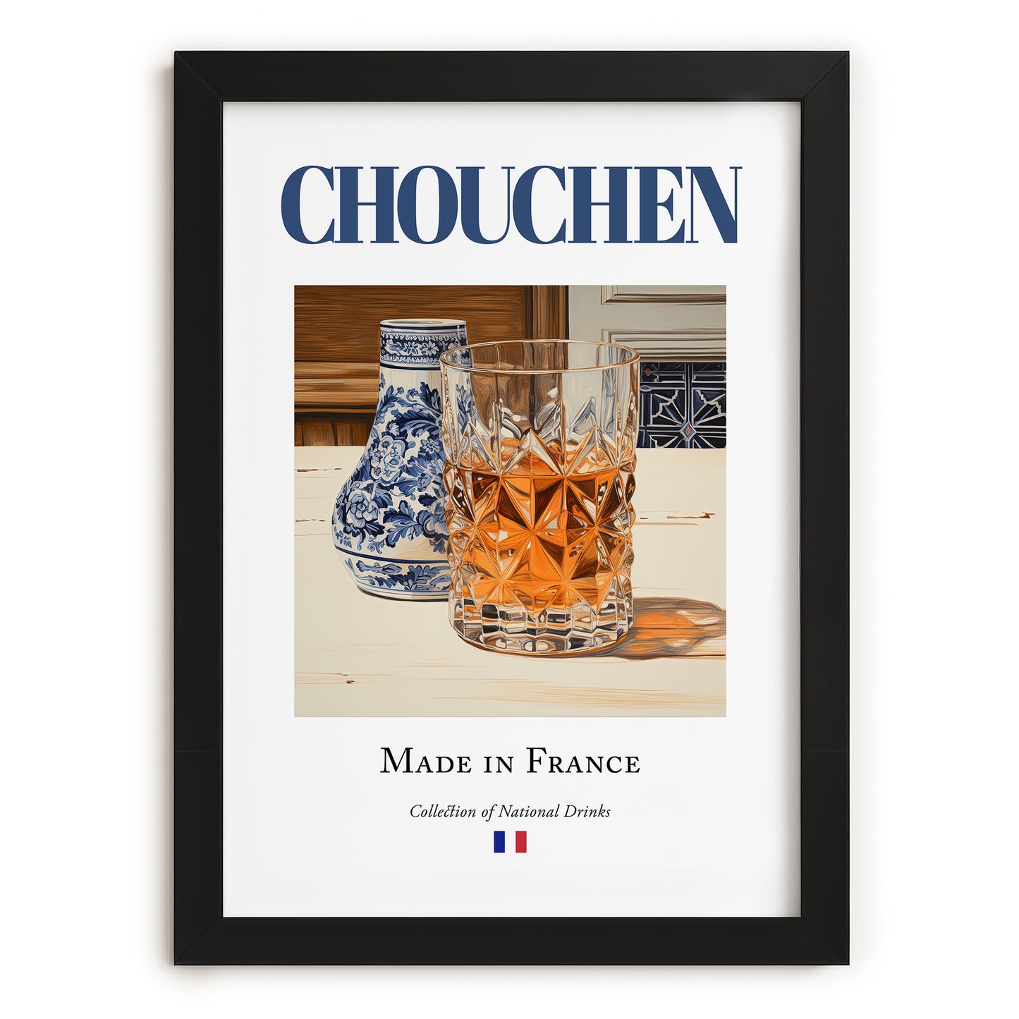 Chouchen – French Beverage Drink, Cocktail Lounge Poster, in sleek black frame