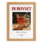 Dubonnet – French Liqueur Drink, Cocktail Lounge Poster, set in oak frame