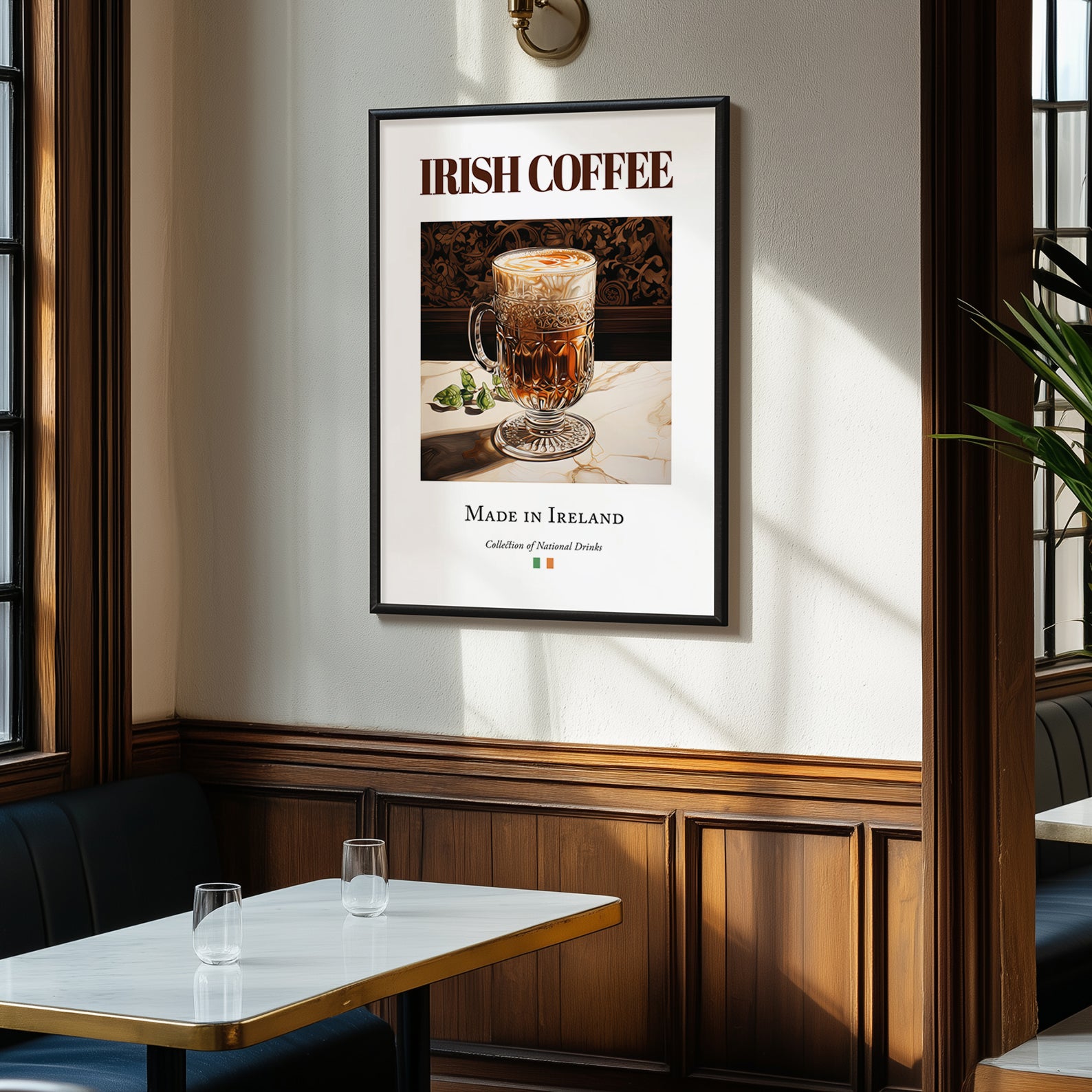 Irish Coffee – Irish Coffee, Street Café Art, clean layout with no caption