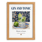 Gin and Tonic – Indian Cocktail Drink, Beach Bar Still Life, set in oak frame