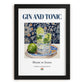 Gin and Tonic – Indian Cocktail Drink, Beach Bar Still Life, in sleek black frame