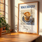 Macchiato – Italian Coffee, Book Café Wall Decor, no-text version framed in wood