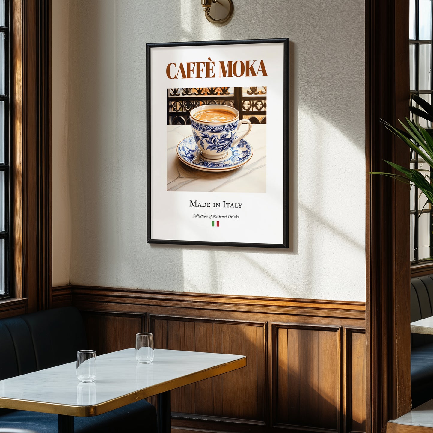 Caffè moka – Italian Coffee, Book Café Illustration, clean layout with no caption