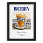 Bicerin – Italian Coffee, Book Café Art, in sleek black frame
