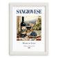 Sangiovese – Italian Red Wine, Vinoteca Print, placed in minimal white frame