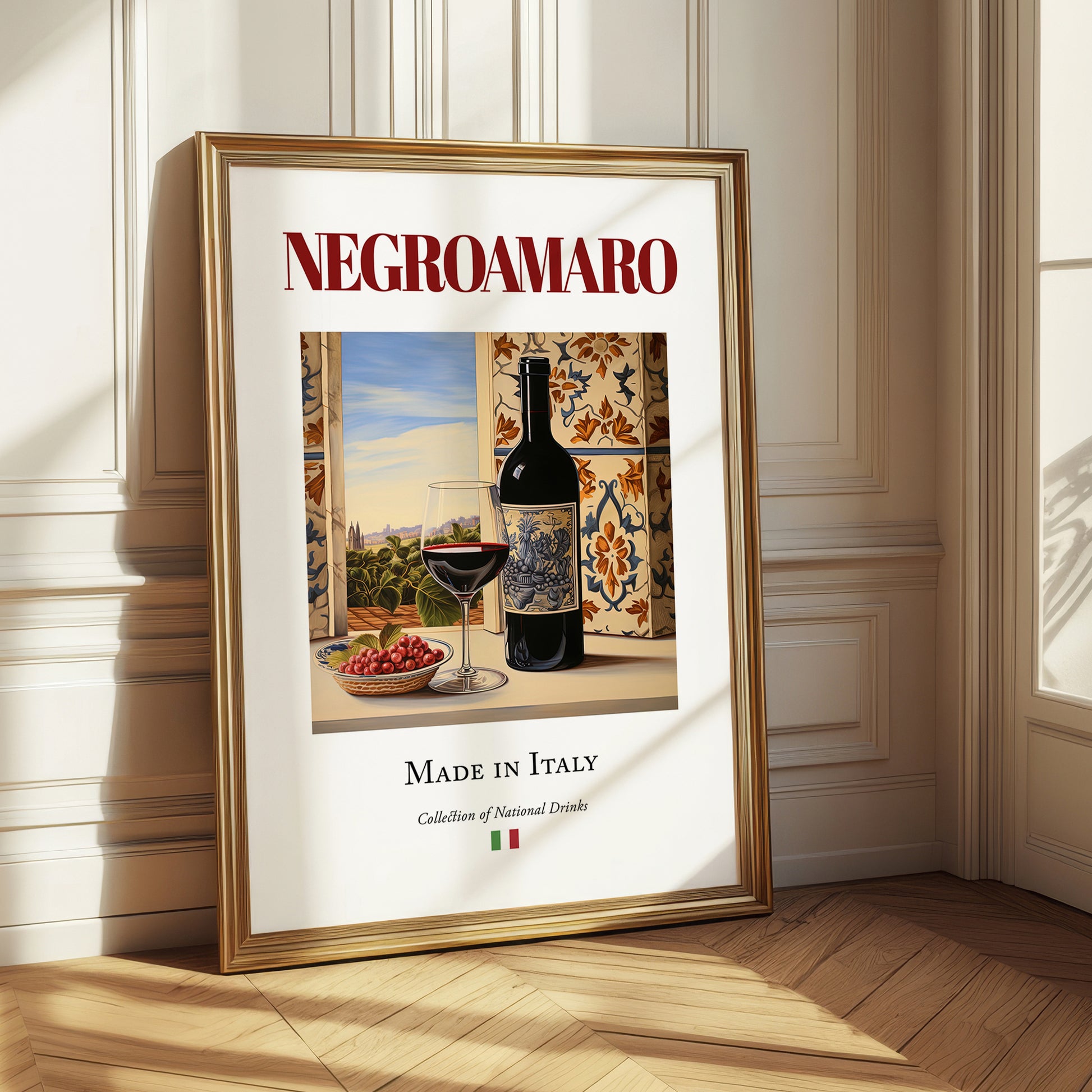 Negroamaro – Italian Red Wine, Wine Bar Wall Art