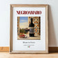 Negroamaro – Italian Red Wine, Wine Bar Wall Art, in wooden frame leaning on the floor