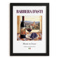 Barbera d'Asti – Italian Red Wine, Wine Bar Wall Art, in sleek black frame